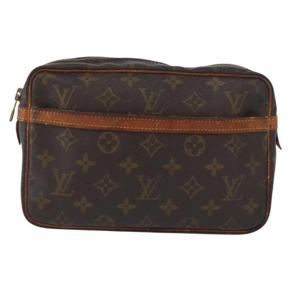 Louis Vuitton Monogram Compiegne 23 Clutch Bag Brown